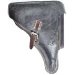 ORIGINAL WWII THIRD REICH NAZI GERMAN ARMY LUGER P08 LEATHER HOLSTER