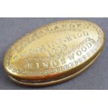 EARLY 20TH CENTURY BRASS TOBACCO TIN OF LOCAL INTEREST