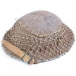 ORIGINAL WWII BRITISH ARMY BRODIE HELMET WITH CAMOUFLAGE NET