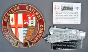 RAILWAYANA - BRITISH RAILWAYS METAL COMMEMORATIVE PLAQUES