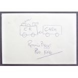 THE GREAT TRAIN ROBBERY - RONNIE BIGGS HAND DRAWN SKETCH