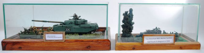 TWO WWII SECOND WORLD WAR INTEREST BATTLEFIELD DIORAMA