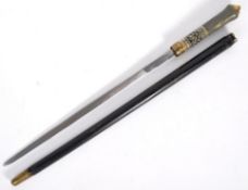 LATE 19TH CENTURY INDIAN SWAGGER STICK WITH CONSEALED BLADE