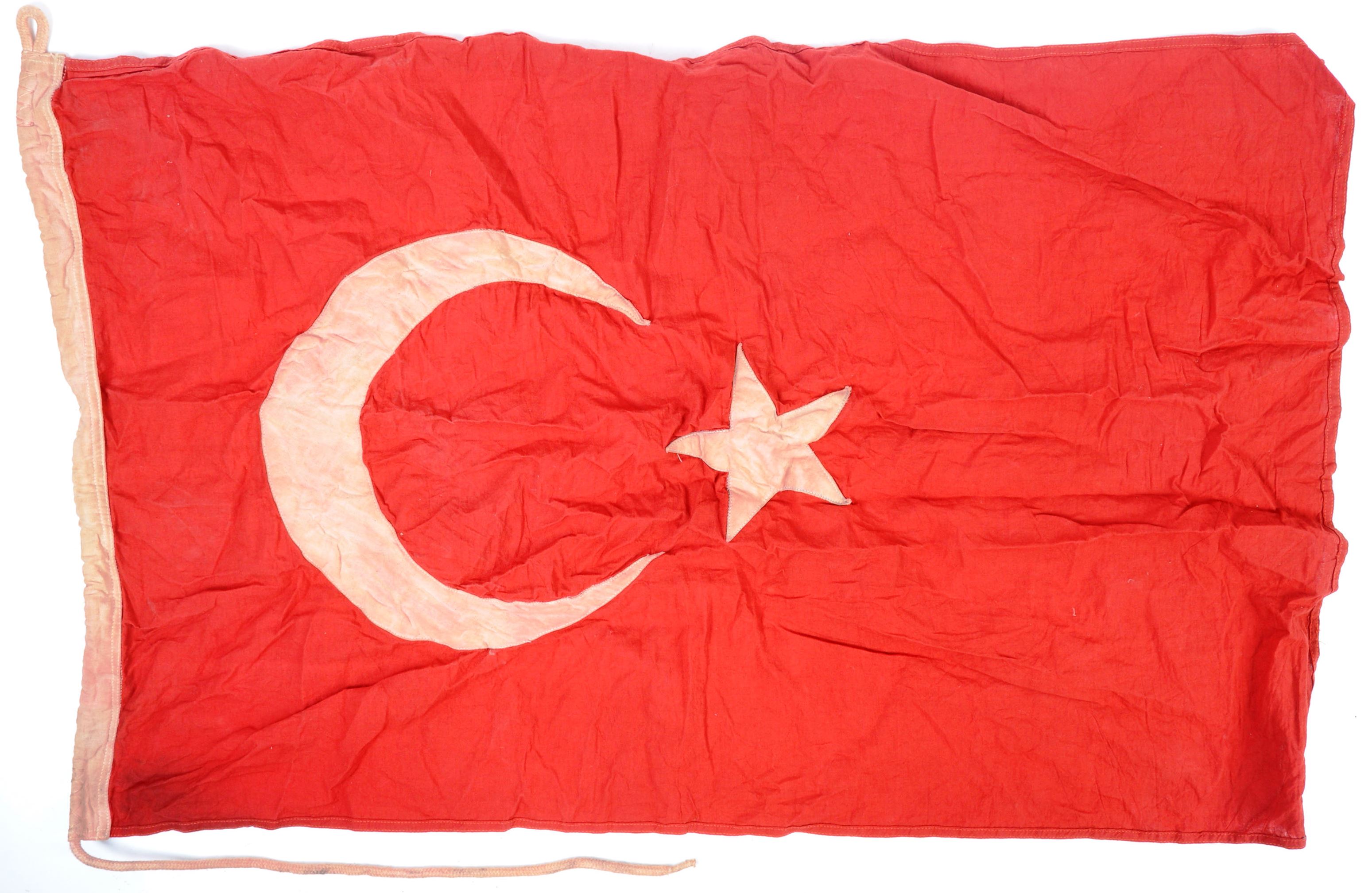 WWI FIRST WORLD WAR TURKISH / OTTOMAN LINEN FLAG - Image 6 of 6