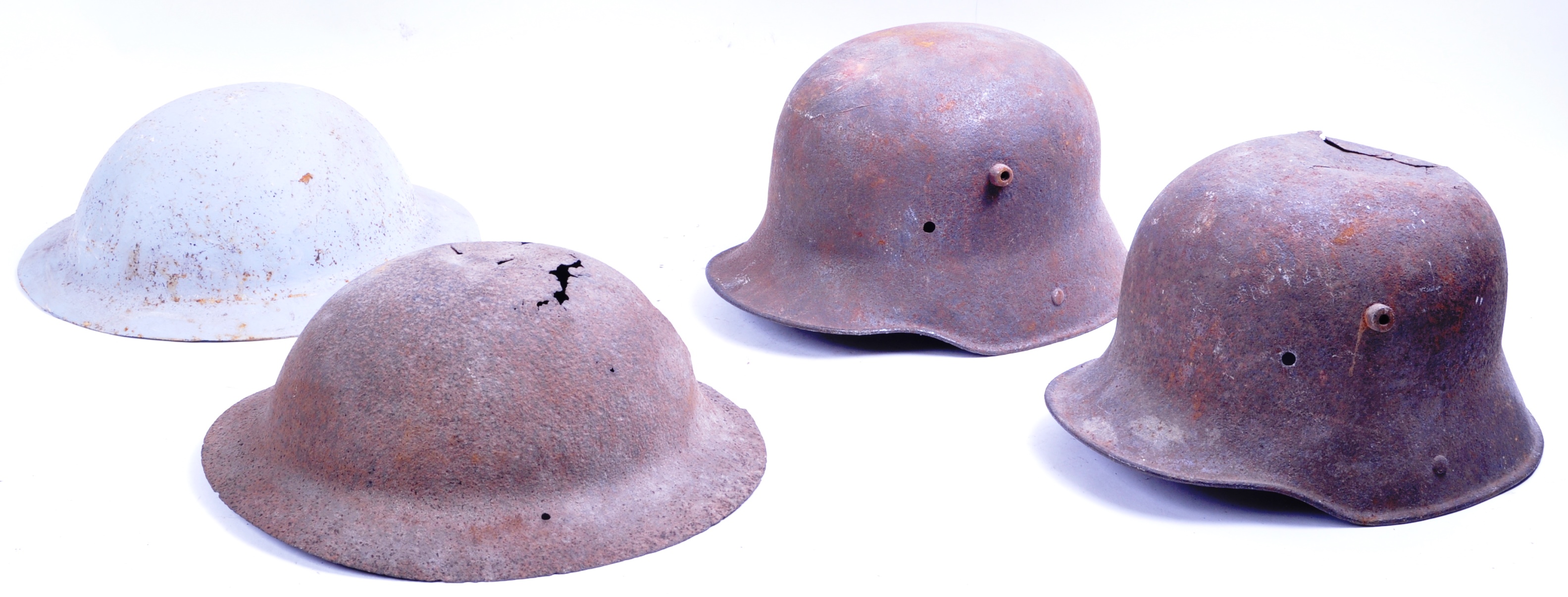 WWI FIRST WORLD WAR RELIC HELMETS - BRITISH & GERMAN