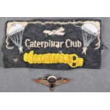 RAF WWII TYPE CATERPILLAR CLUB UNIFORM PATCH / BADGE