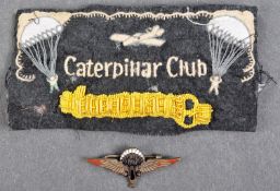 RAF WWII TYPE CATERPILLAR CLUB UNIFORM PATCH / BADGE