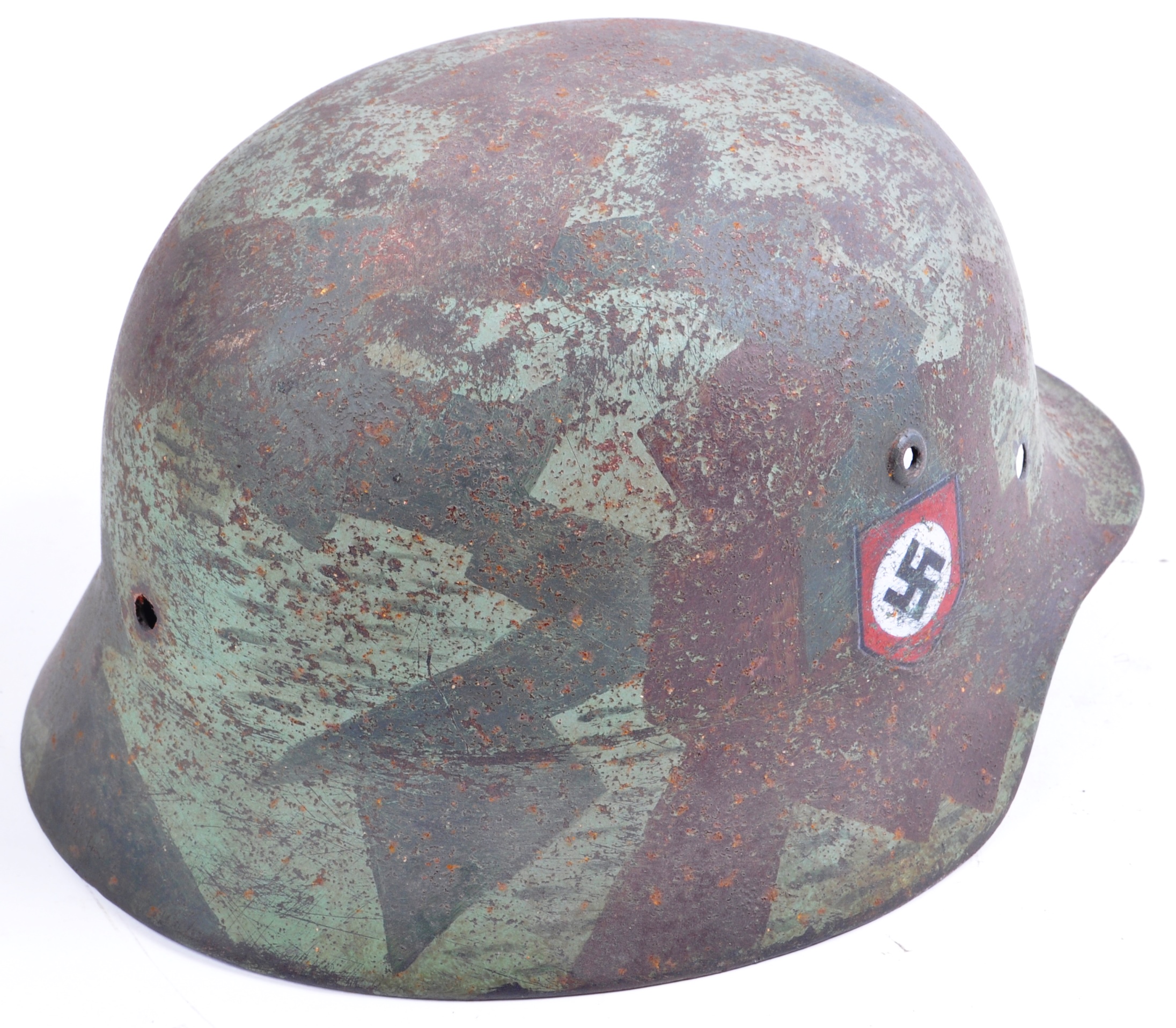 WWII SECOND WORLD WAR THIRD REICH GERMAN M35 HELMET - Image 3 of 8