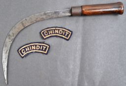 WWII SECOND WORLD WAR BURMA 1945 ENGRAVED SMALL MACHETE