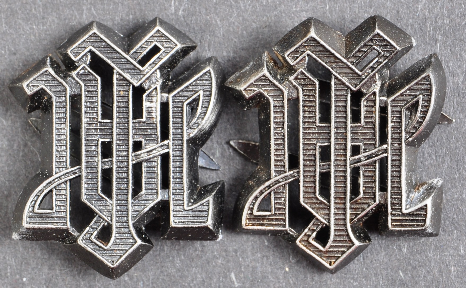 WWII SECOND WORLD WAR GERMAN LEIBSTANDARTE COLLAR BADGES