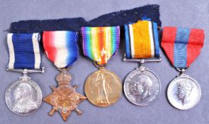 WWI FIRST WORLD WAR MEDAL GROUP - LEADING SEAMAN ROYAL NAVY