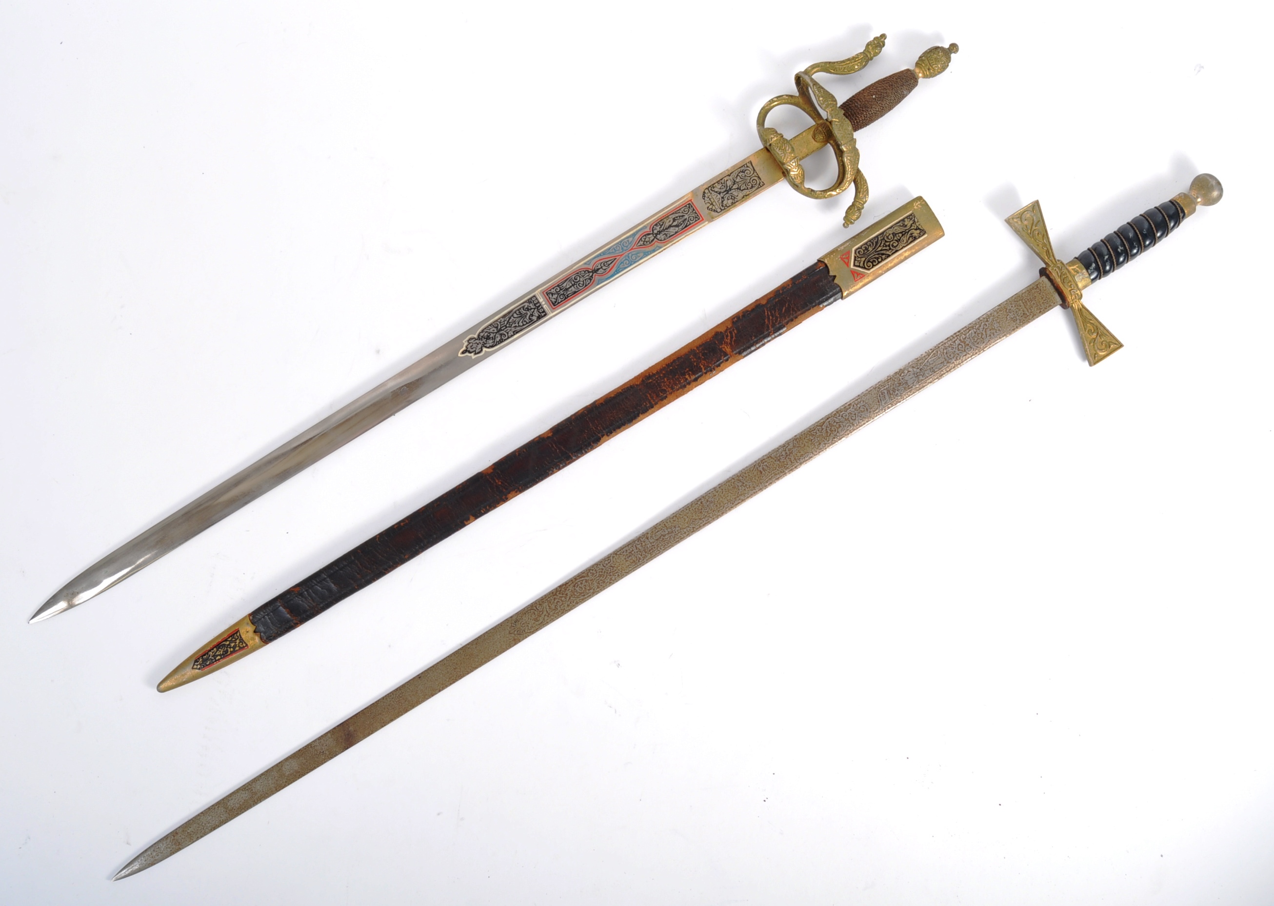 TWO 20TH CENTURY MASONIC SWORDS