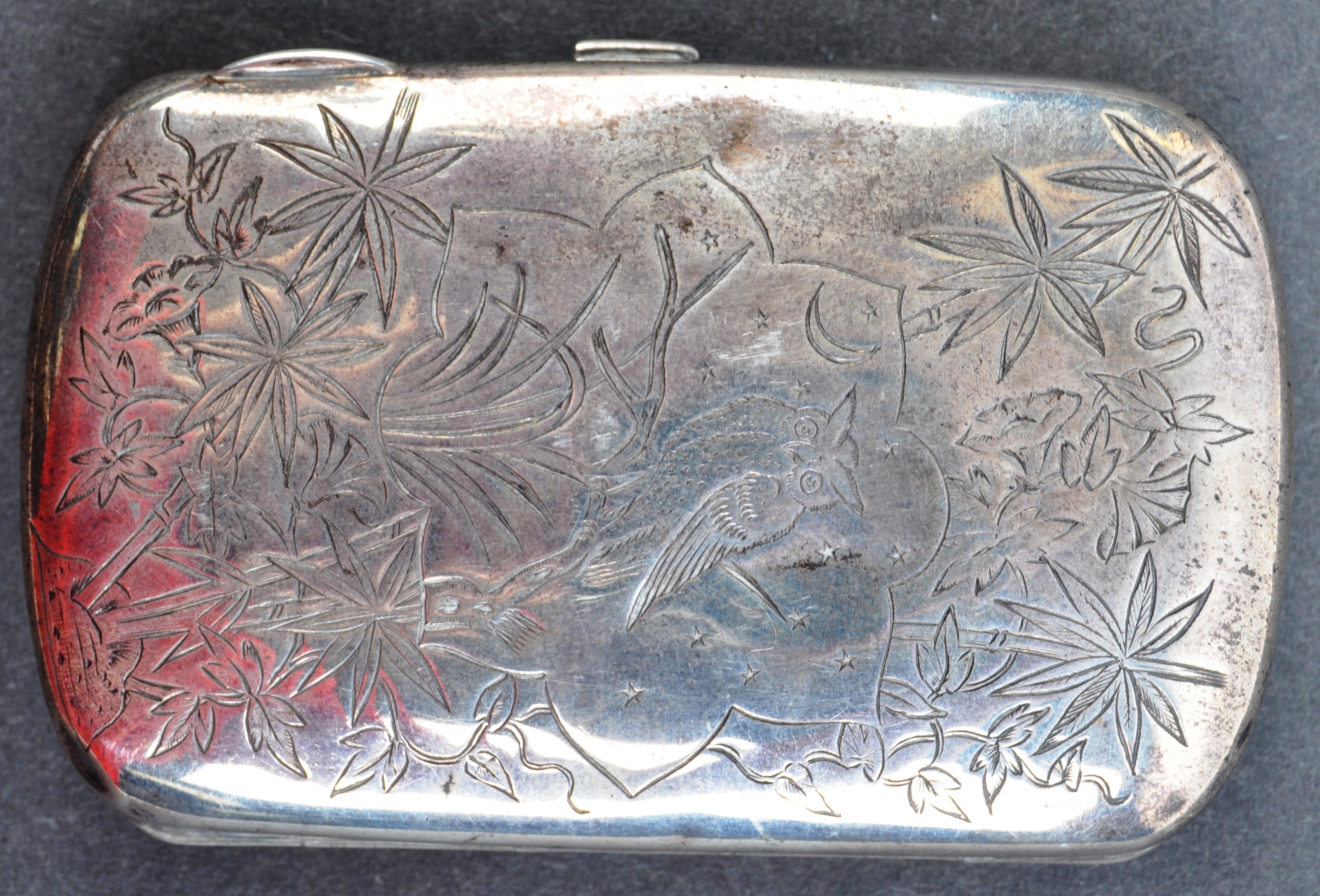 19TH CENTURY 14TH HIGHLANDERS ANTIQUE SILVER CIGARETTE BOX - Image 7 of 8