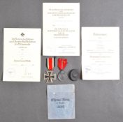 WWII SECOND WORLD WAR THIRD REICH GERMAN MEDAL GROUP & PAPERS