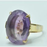 18CT GOLD AND AMETHYST DRESS RING