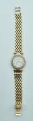 BUECHE GIROD 9CT GOLD AND DIAMOND WRIST WATCH