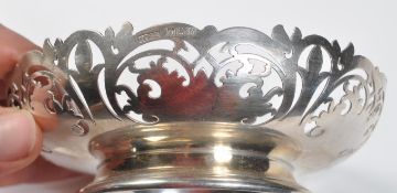 J B CHATTERLEY & SONS SILVER FOOTED BON BON DISH