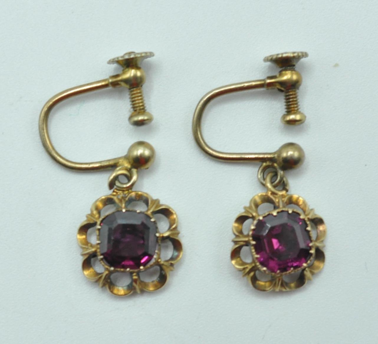 VICTORIAN GARNET DROP EARRINGS