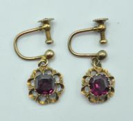 VICTORIAN GARNET DROP EARRINGS