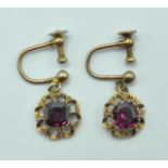 VICTORIAN GARNET DROP EARRINGS