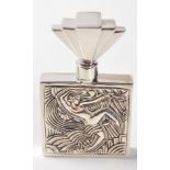 STAMPED STERLING SILVER ART DECO STYLE PERFUME BOTTLE.