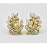 PAIR OF 18CT GOLD & DIAMOND EARRINGS