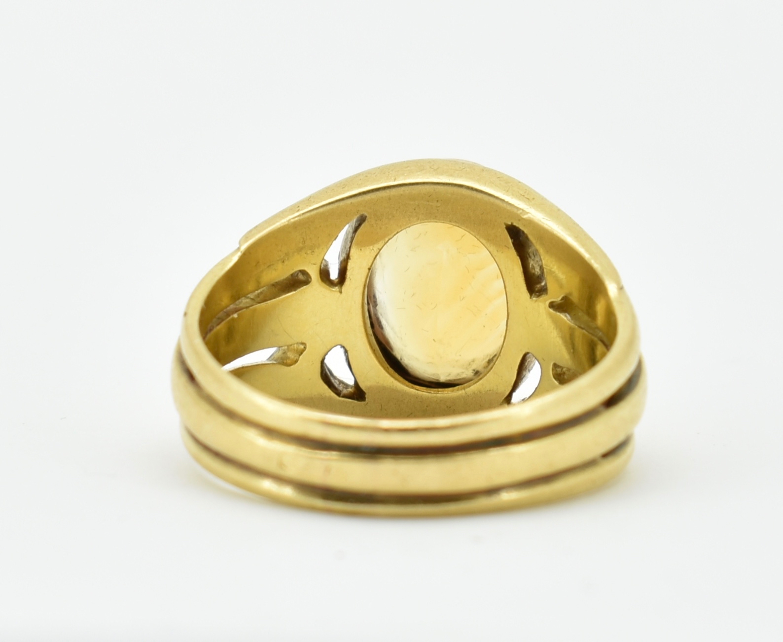 A FRENCH ART NOUVEAU 18CT GOLD AND CITRINE RING - Image 3 of 6