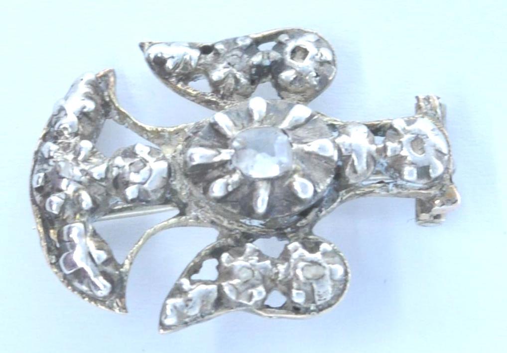 GEORGIAN ANTIQUE DIAMOND BIRD BROOCH