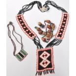 COLLECTION OF ZULU AFRICAN AND NATIVE AMERCIAN JEWELLERY.