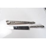 SILVER WHITE METAL XONI KNIFE AND SCABBARD