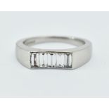 HALLMARKED PLATINUM & DIAMOND RING