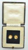 PAIR OF VINTAGE 9CT GOLD COLLAR STUDS