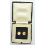 PAIR OF VINTAGE 9CT GOLD COLLAR STUDS