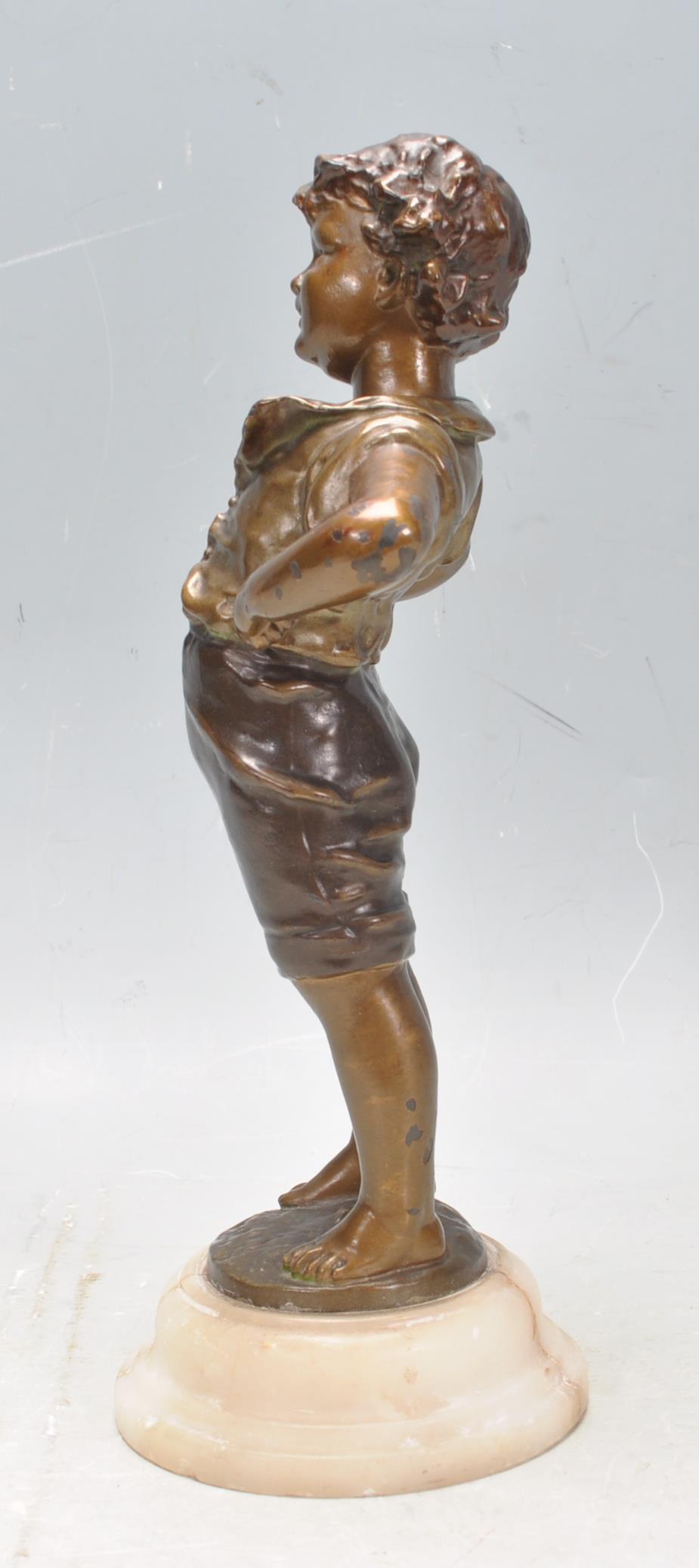 ANTIQUE STYLE FAUX BRONZE CHILDREN FIGURINE STATUE - Image 4 of 6