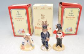 THREE ROYAL DOULTON BUNNYKINS FIGURES.