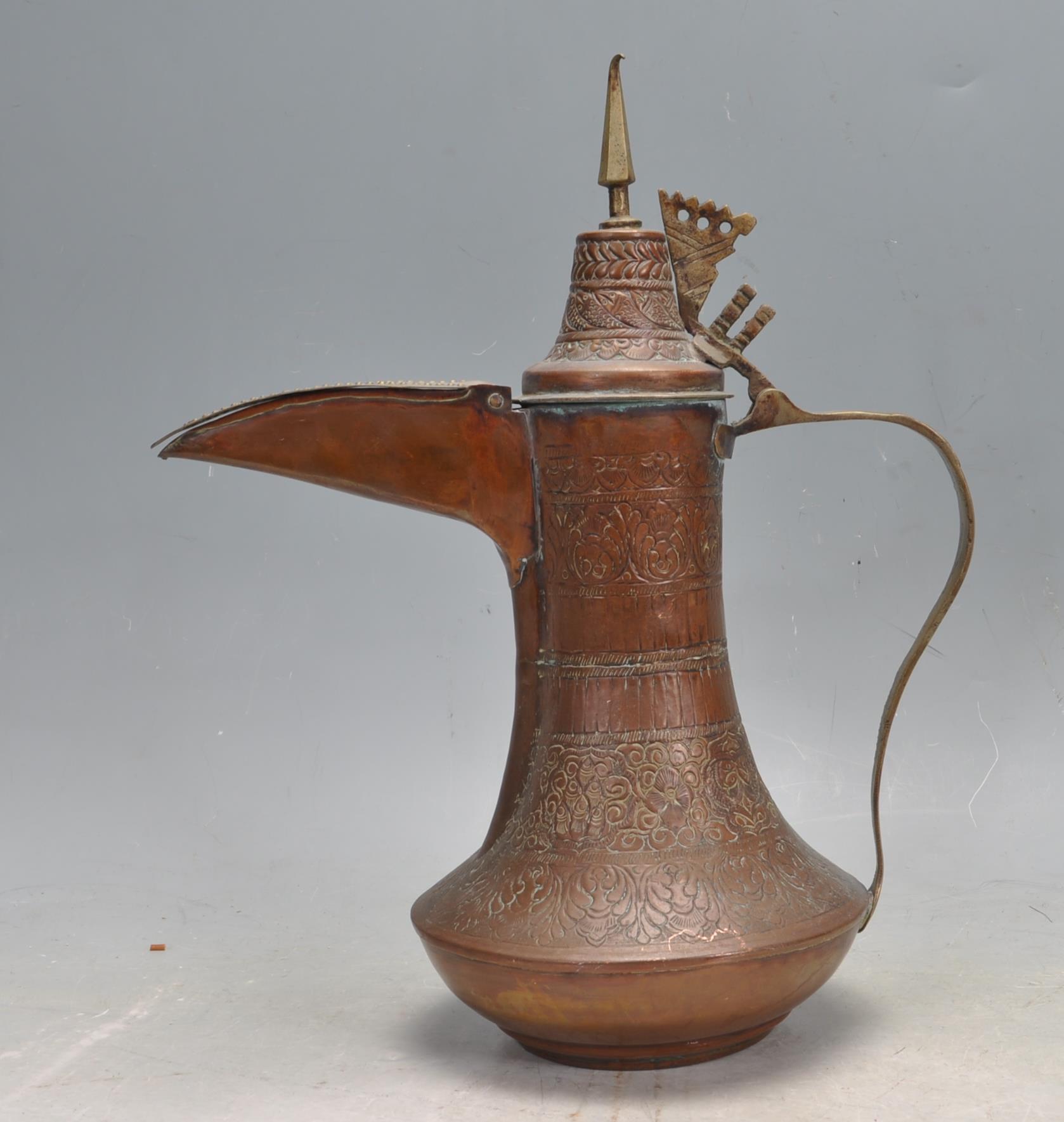 19TH CENTURY TURKISH/ ISLAMIC COPPER DALLAH COFFEE POT