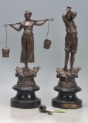 TWO FRENCH SPELTER FIGURINES