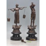 TWO FRENCH SPELTER FIGURINES