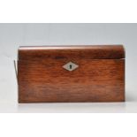 19TH CENTURY VICTORIAN ROSEWOOD TEA CADDY BOX