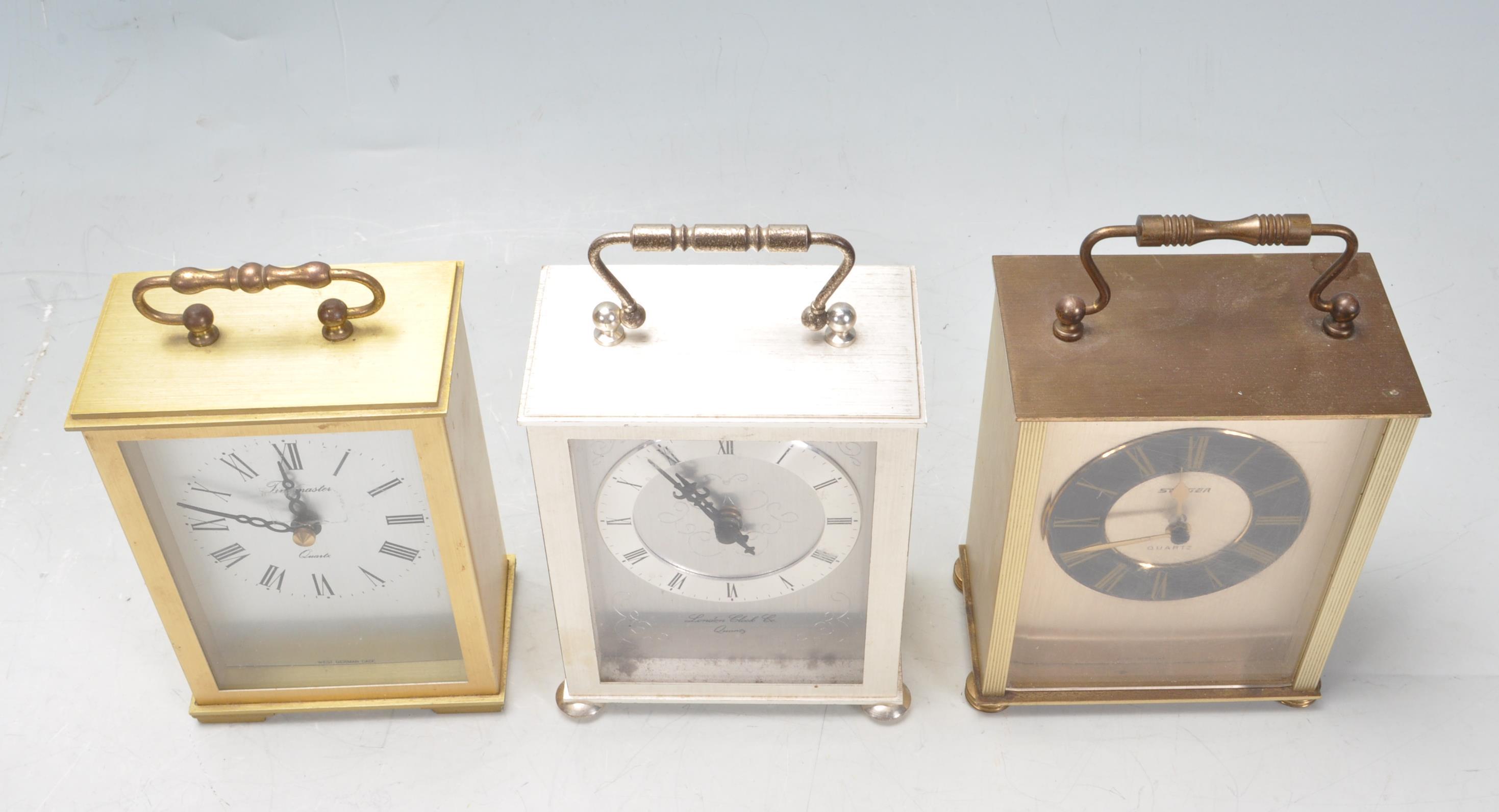 COLLECTION OF VNTAGE 20TH CENTURY CARRIAGE CLOCKS - Image 6 of 6