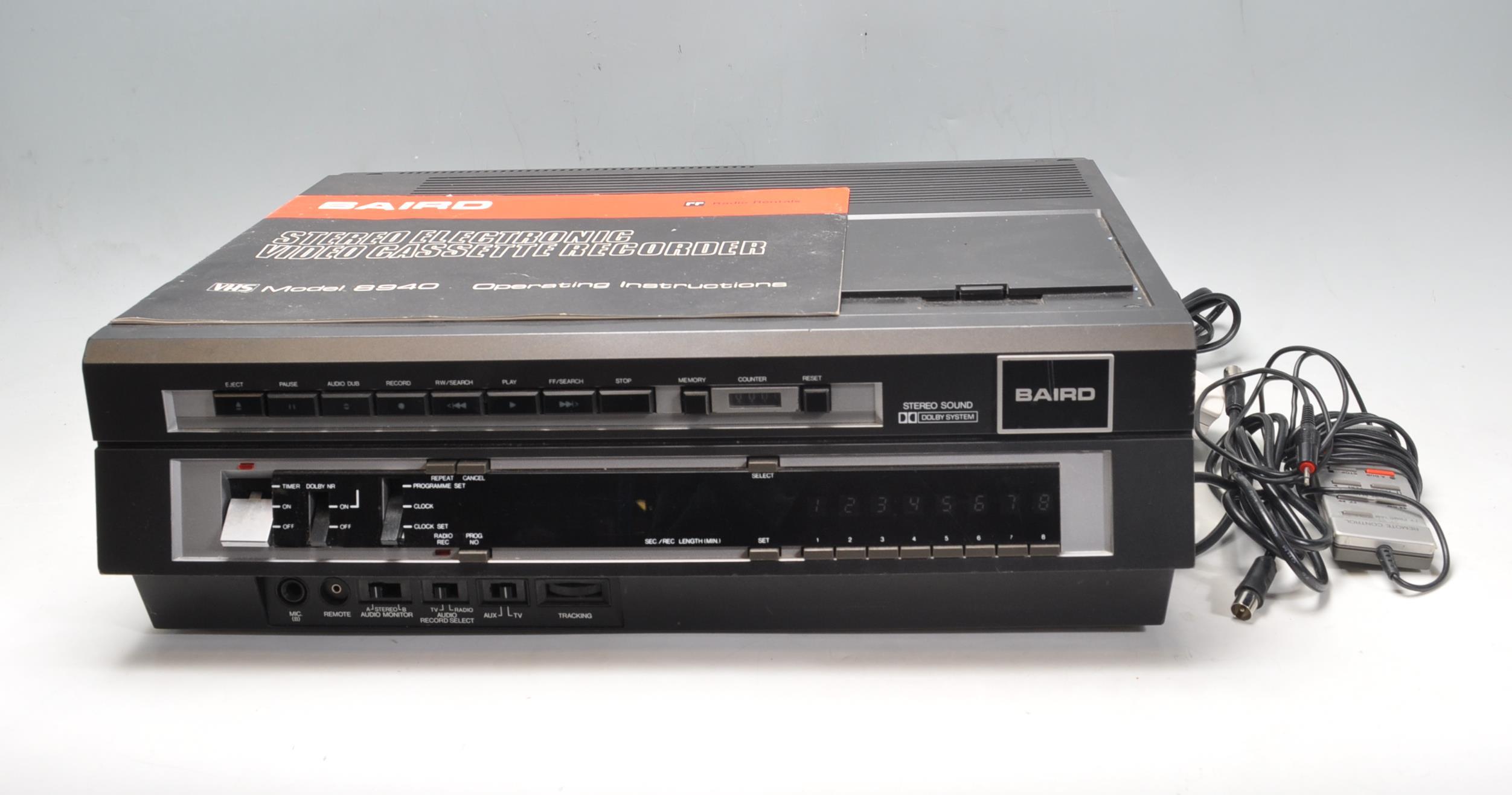FIRST ONE OF THE SERIES BAIRD STEREO ELECTRONIC VIDEO CASSETTE RECORDER VHS