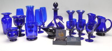 BRISTOL BLUE GLASS ORNAMENTS