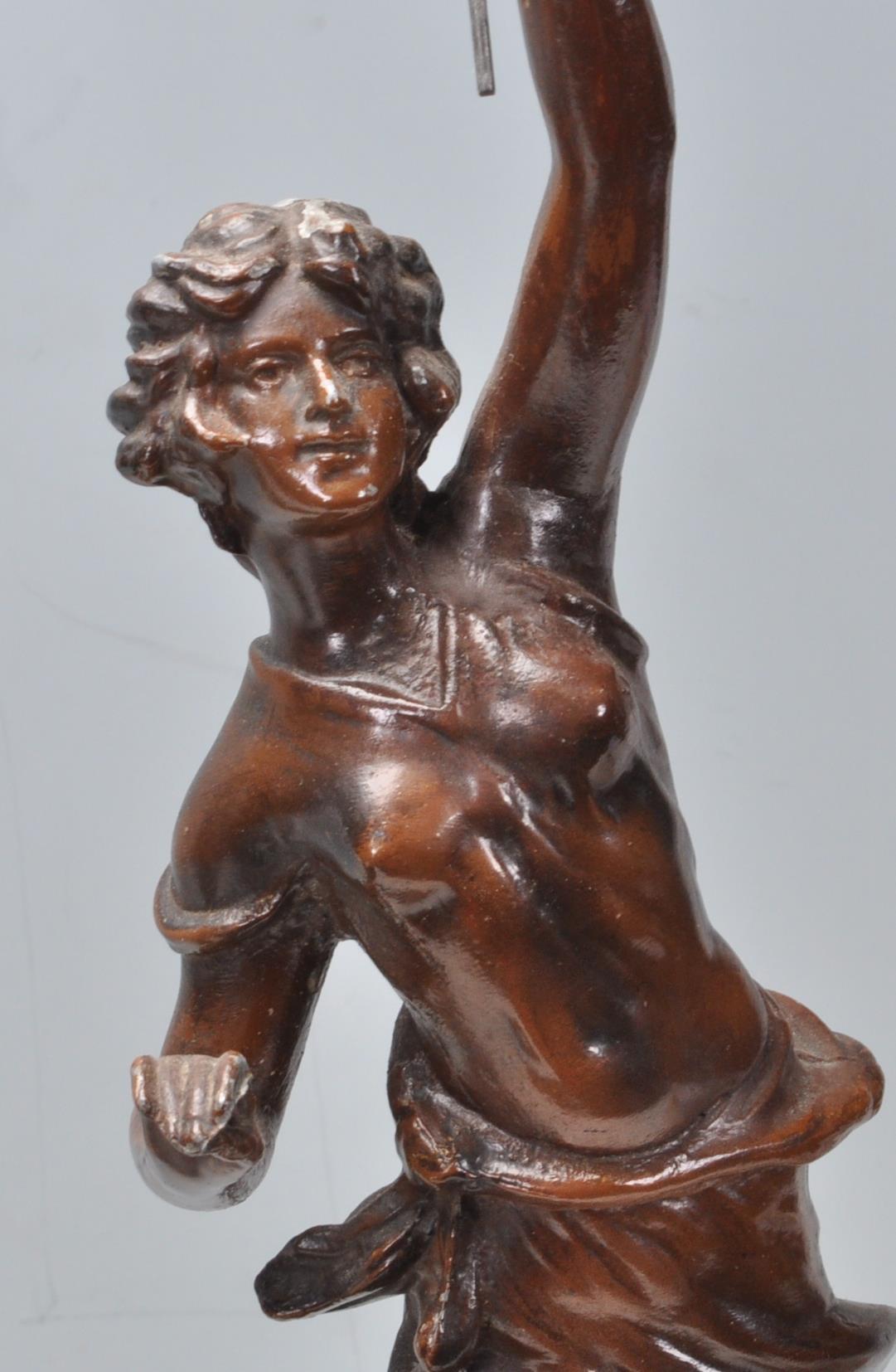 PAIR OF EARLY 20TH CENTURY FRENCH SPELTER - Image 5 of 6