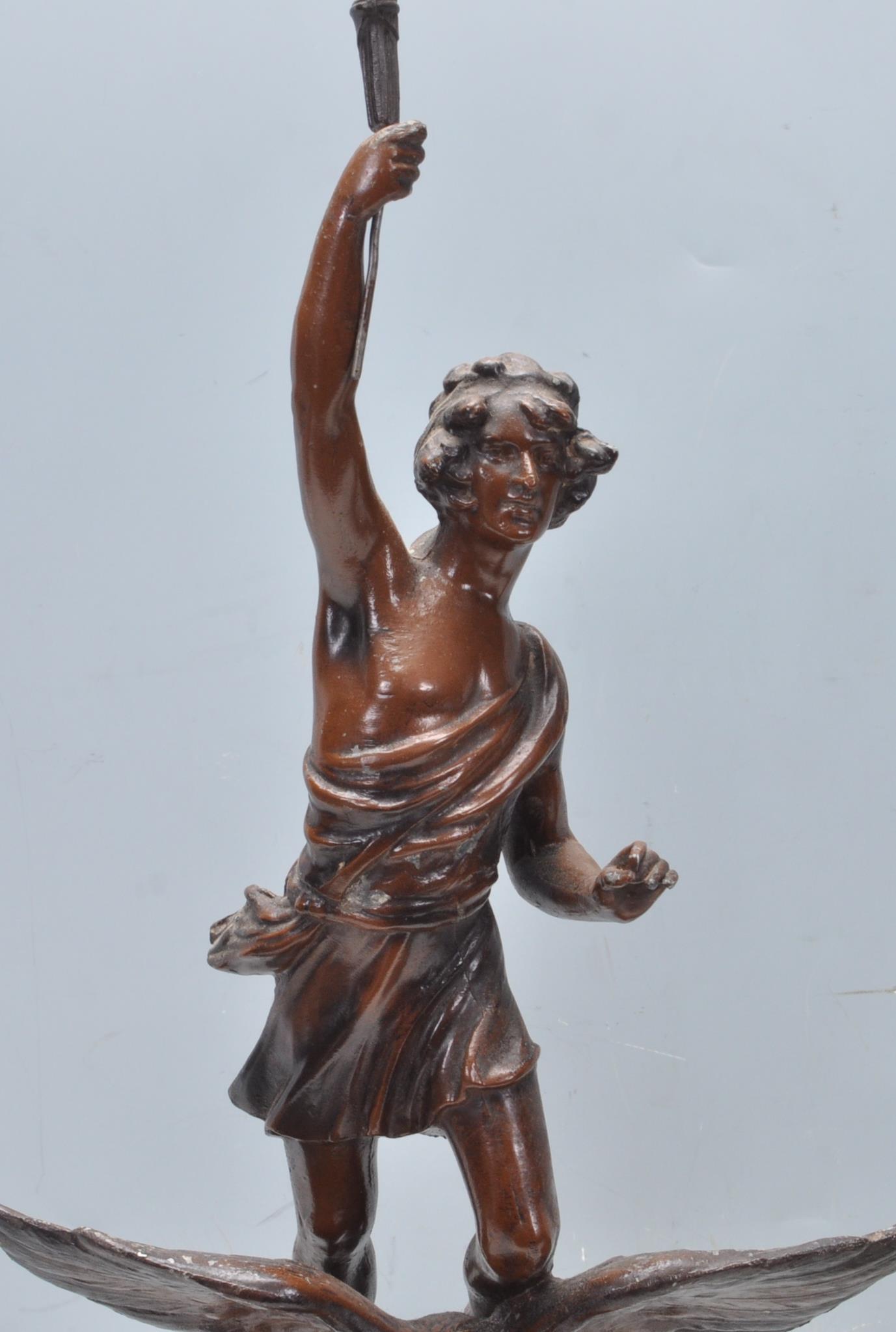 PAIR OF EARLY 20TH CENTURY FRENCH SPELTER - Image 2 of 6