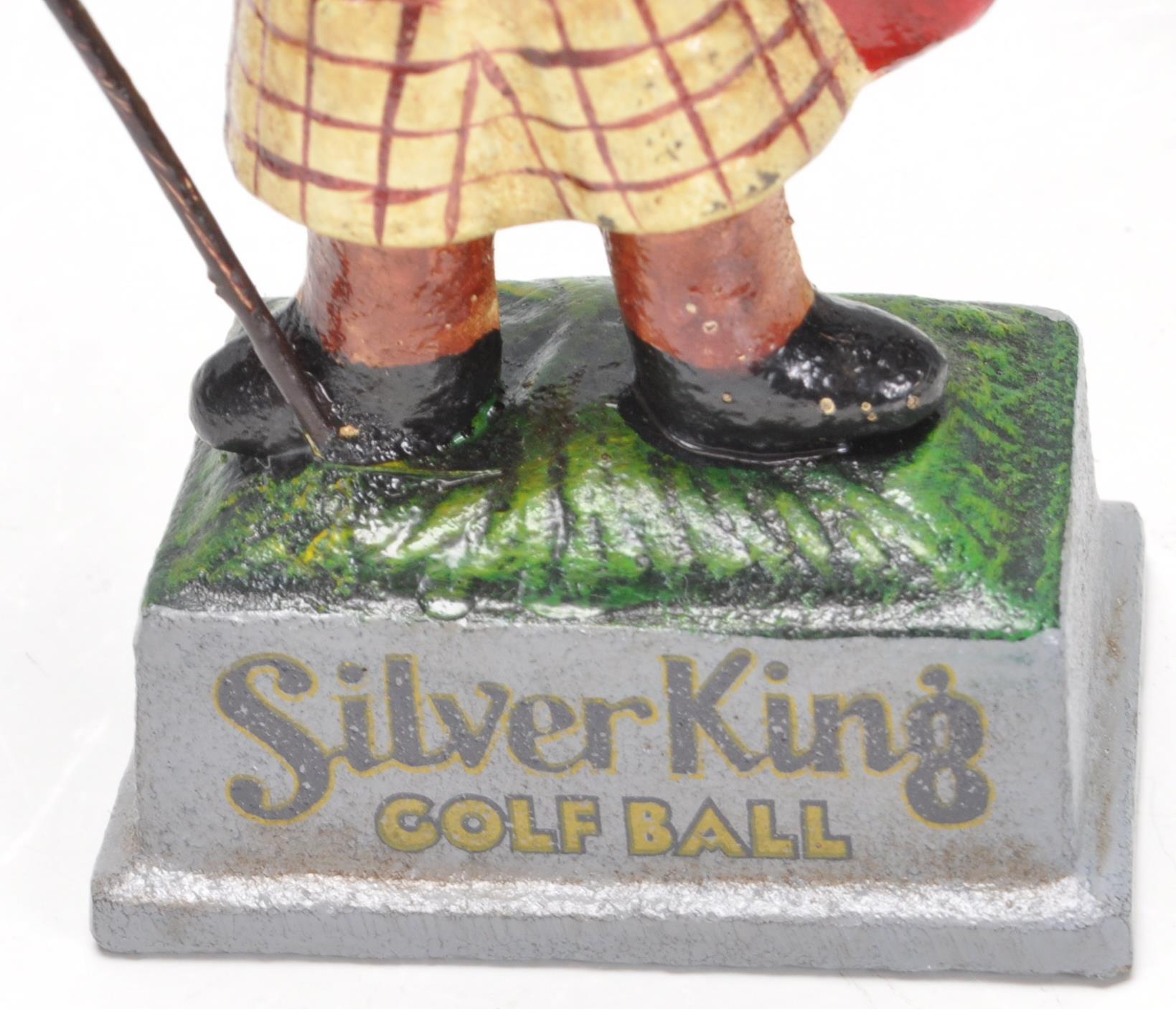 OF GOLFING INTEREST - TWO VINTAGE STYLE CAST METAL POLYCHROME FIGURINES - Image 4 of 4