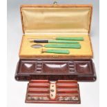 EARLY 20TH CENTURY ART DECO BOXED WRITING SET AND MORE
