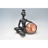 VINTAGE RETRO GASTONE AFRICAN FIGURAL CLOCK.