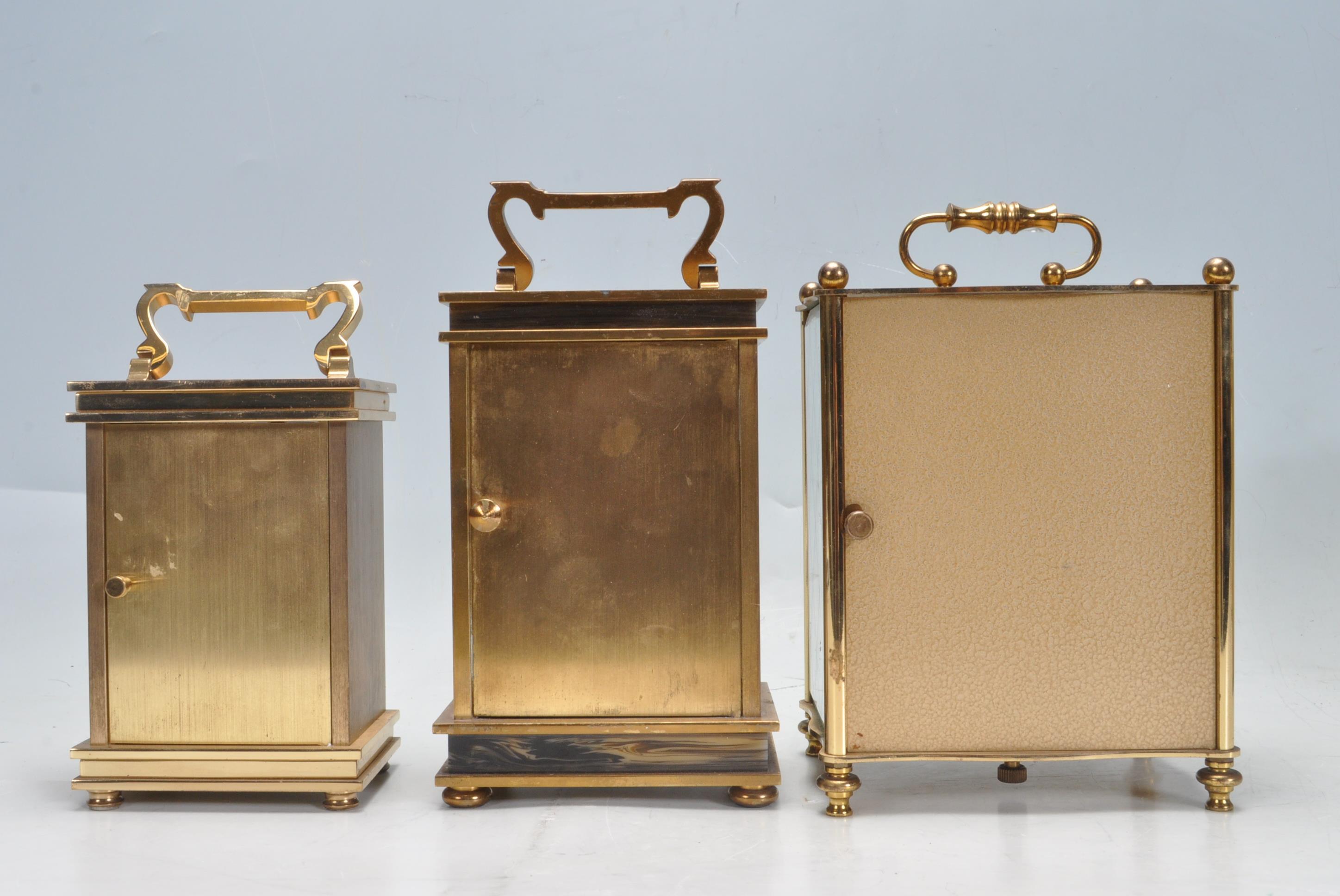 COLLECTION OF VNTAGE 20TH CENTURY CARRIAGE CLOCKS - Image 4 of 6