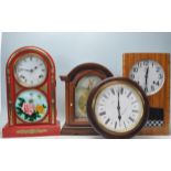 COLLECTION OF FOUR VINTAGE 20TH CENTURY CLOCKS