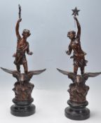 PAIR OF EARLY 20TH CENTURY FRENCH SPELTER